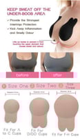 لصقات الصدر و رفع الثدي الغير مرئية - بيج L/XL