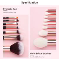 فرش جيسوب طقم فرش الوجه والعين 15 فرشاة بلاك روز ج...