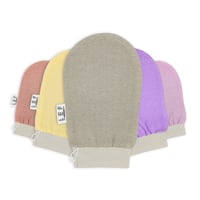 ليف قفاز مقشر للجسم بطبقه مزدوجه - PINK