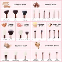 فرش جيسوب طقم فرش مكياج احترافية 25 قطعة T155