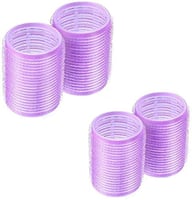 بكرات لتجعيد وتمويج الشعر من 4 قطع -بنفسجي