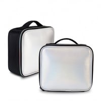 شنطة مكياج صغير لون سلفر 26سم × 23 سم