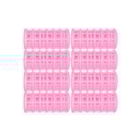 رول شعر بلاستيك ملون 8 حبات