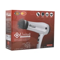 يونايتد مجفف شعر 2 في 1 و مصفف شعر - أبيض UN-1010