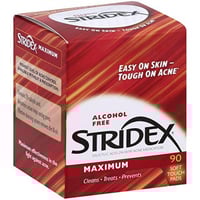 ستريديكس ضمادات طبية لتنظيف الوجه - قوة قصوى - 90...