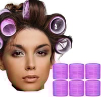 بكرات شعر بنفسجي كبير 6 حبات