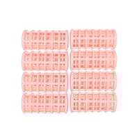 رول شعر بلاستيك ملون 8 حبات