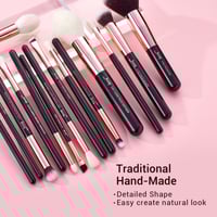 فرش جيسوب طقم فرش الوجه والعين 15 فرشاة بلاك روز ج...