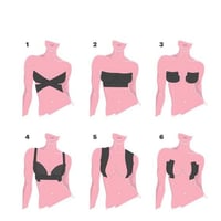 لصقة الصدر شريط رفع وشد الصدر 7.5 سم اسود