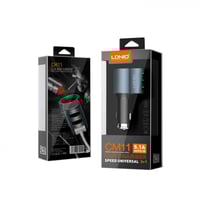 شاحن سيارة 5.1 امبير - ثلاث مخارج USB وولاعة وسلك...