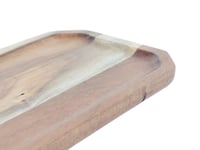 طبق خشبي مستطيل بمقاسات 30 سم × 15 سم