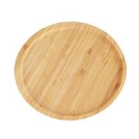 صينية تقطيع خشبية دائرية 20 سم لون بيج