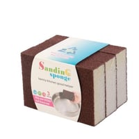 إسفنجة تنظيف صحون 3 حبة لون بني