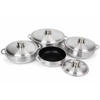 طقم قدور 5 قطع من الألومنيوم العريض تيفال من الداخ...