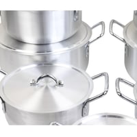 طقم قدور ألمنيوم 7 حبات بمقاسات متعددة