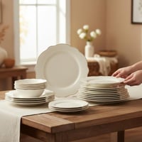 طقم سفرة بورسلان – 24 قطعة - مناسب 6 أفراد