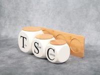 طقم علب سكر وشاي وقهوة بتصميم عصري