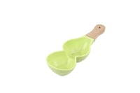 صينية تقديم-سيراميك بمقبض خشبي