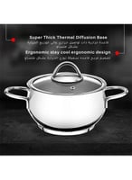 طقم قدور و أواني طهي من الستانلس ستيل المانع للإلت...