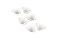 طقم قوالب سيراميك 6 حبات لون أبيض