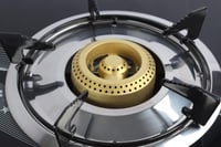 موقد غاز 2 شعلة مع سطح زجاجي مقابض مريحة لسهولة ال...