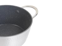 طقم قدور ألمنيوم فضى لامع مطلى من الداخل 4 قطع مقا...