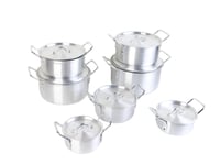 طقم قدور ألمنيوم 7 حبات بمقاسات متعددة