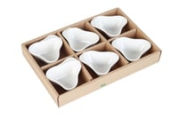 طقم قوالب سيراميك 6 حبات لون أبيض