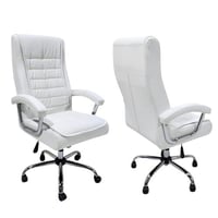 كرسي جلد دوار