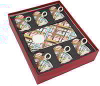 طقم بيالات مع صحون