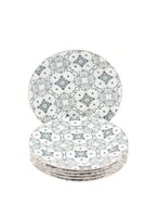 طقم سفره من البورسلين الفاخر مكون من 6 قطع ألوان