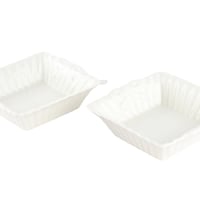 طقم قوالب سيراميك 2حبات لون أبيض