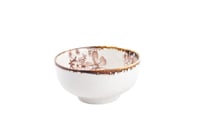 صحن سيراميك دائري ابيض في بني