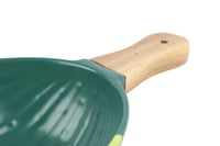 صينية تقديم-سيراميك بمقبض خشبي