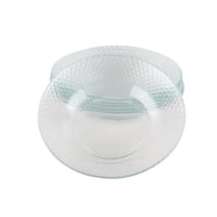 طقم قوالب زجاج شفاف 6 حبات لون أبيض