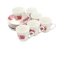 فناجين قهوه مع صحون 12 قطعه