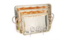 طقم طوفريات هوم فيو منقوش ذهبي 3 حبة