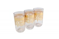 طقم كاسات 3 قطع ذهبي هوم فيو