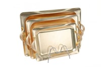 طقم طوفريات هوم فيو استيل ذهبي منقوش 3 حبة