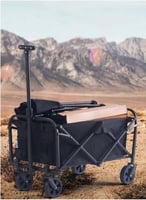 عربة تسوق بعجلات كبيرةقابلة للطي