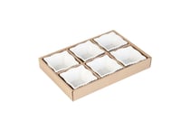 طقم قوالب سيراميك 6 حبات لون أبيض