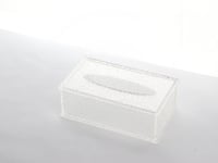 علبة مناديل اكريلك شفافة بتصميم مثالي لتنظيم المسا...