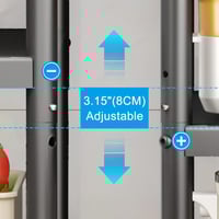 عربة تخزين مطبخ متعددة الاستخدامات بأربعة رفوف وعج...