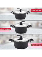 طقم 13 قطعة من مستر كوك جرانيت - غطاء استيل - رماد...