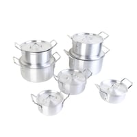 طقم قدور ألمنيوم 7 حبات بمقاسات متعددة