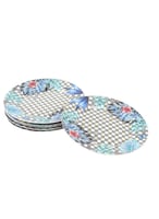 طقم سفره من البورسلين الفاخر مكون من 6 قطع ألوان ح...