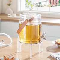 موزع مشروبات 2.3 لتر اكريلك شفاف بقاعدة وحنفية.