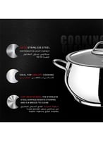 طقم قدور و أواني طهي من الستانلس ستيل المانع للإلت...