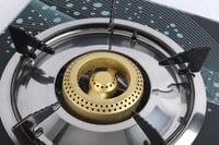 موقد غاز بشعلة واحدة مع سطح زجاجي مقبض مريح لسهولة...