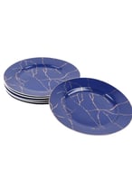 طقم سفره من البورسلين الفاخر مكون من 6 قطع ألوان